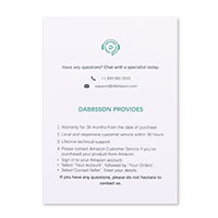 Dabbsson Portable Power Station can get a Warranty Card