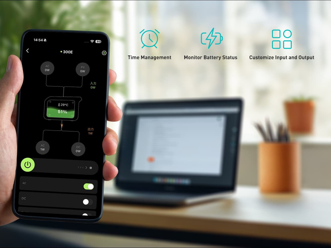 portable power station nearby