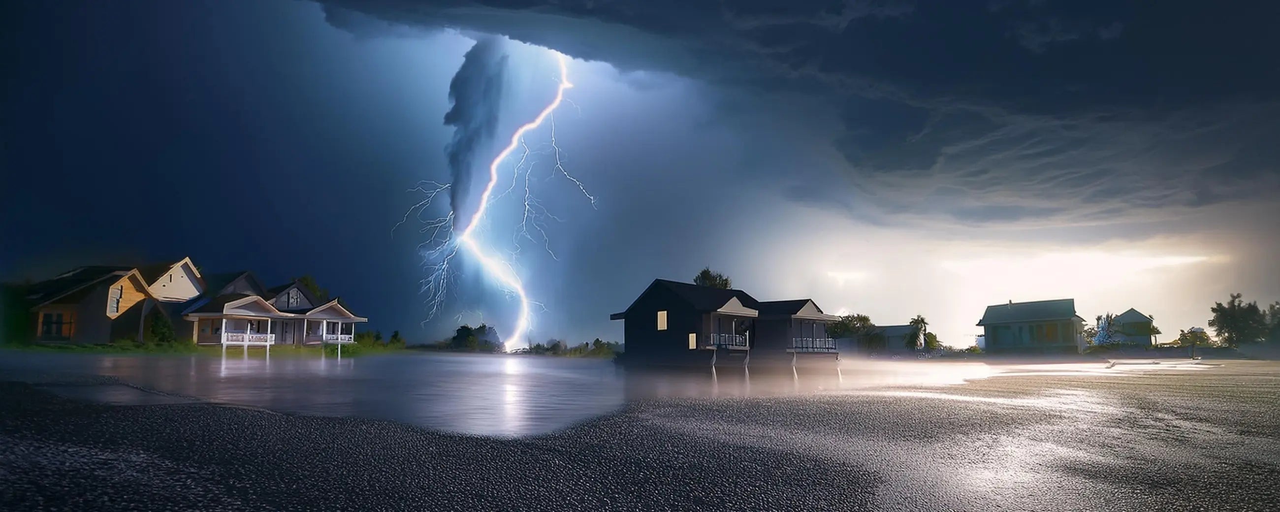 Thunderstorms, rainstorms, or tropical storms can knock down trees and power lines, leading to localized power outages.