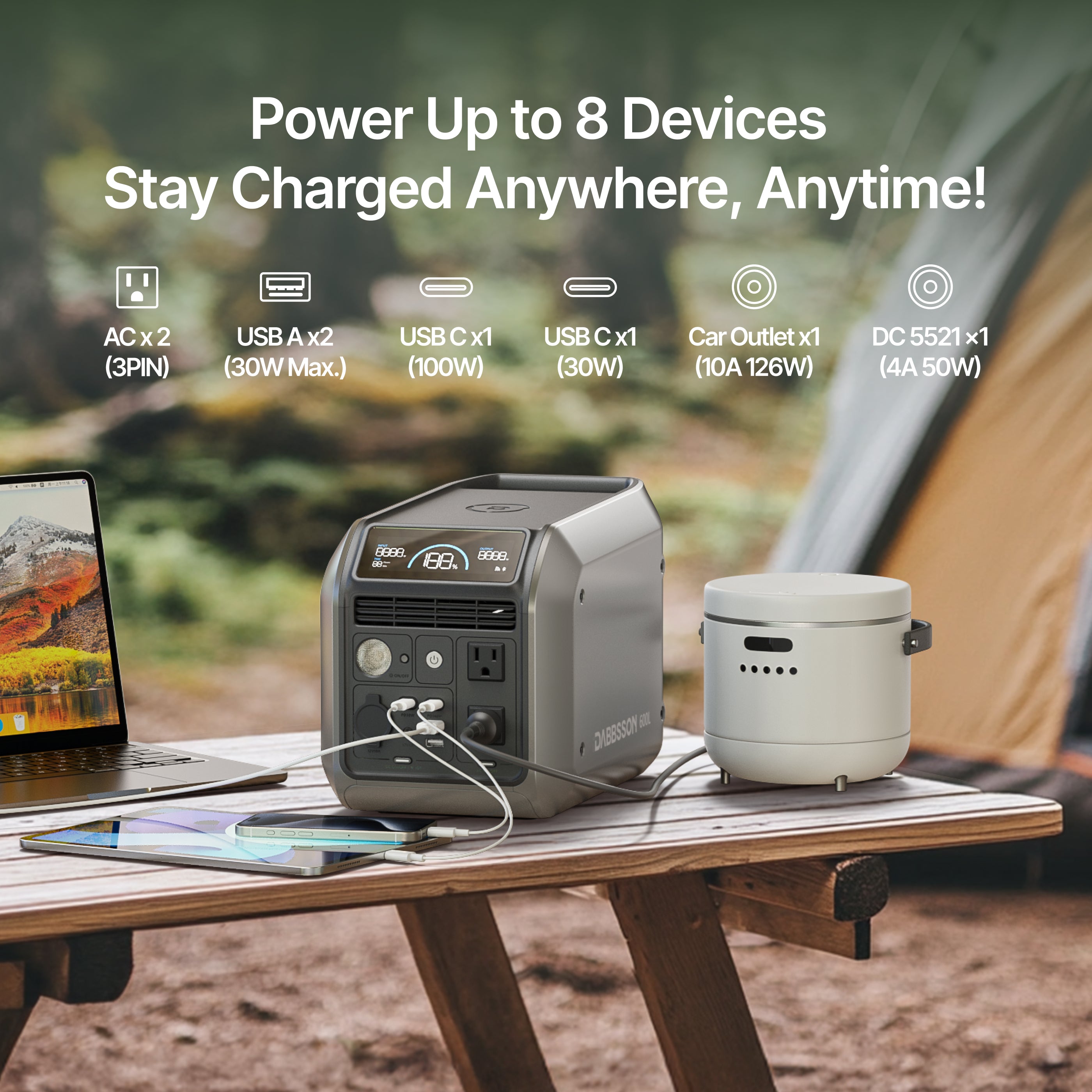 Dabbsson 600L Portable Power Station - 768Wh | 600W