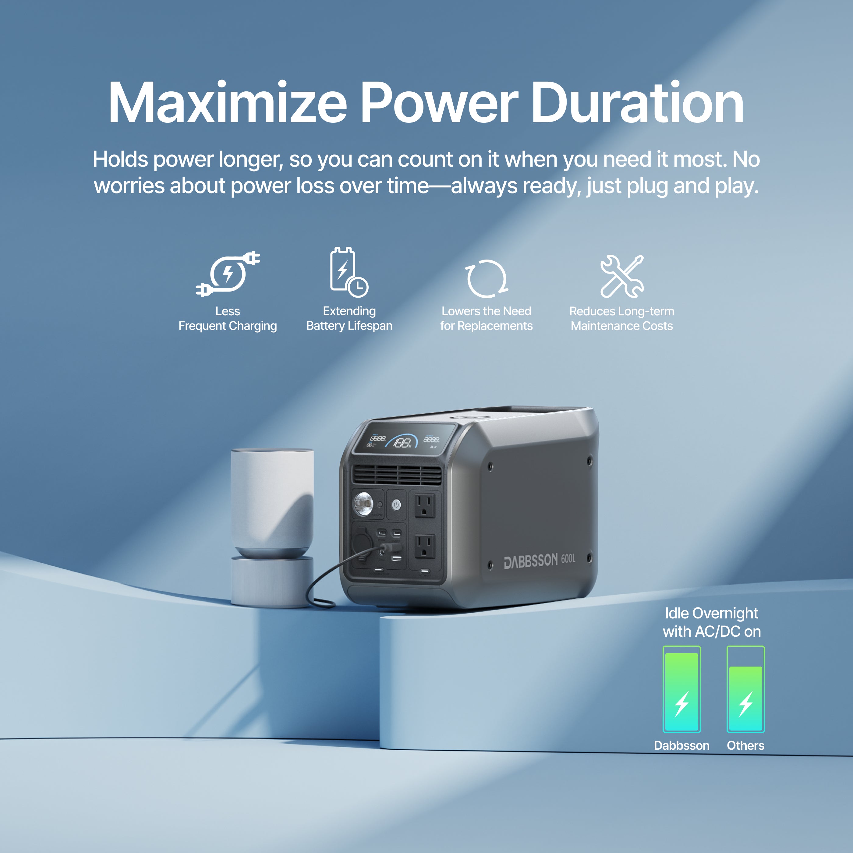 Dabbsson 600L Portable Power Station - 768Wh | 600W