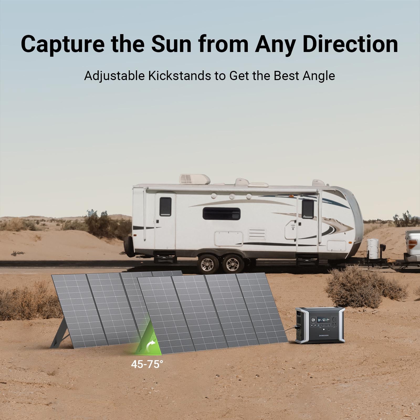 DBS420S Solar Panel Capture the Sun from Any Direction