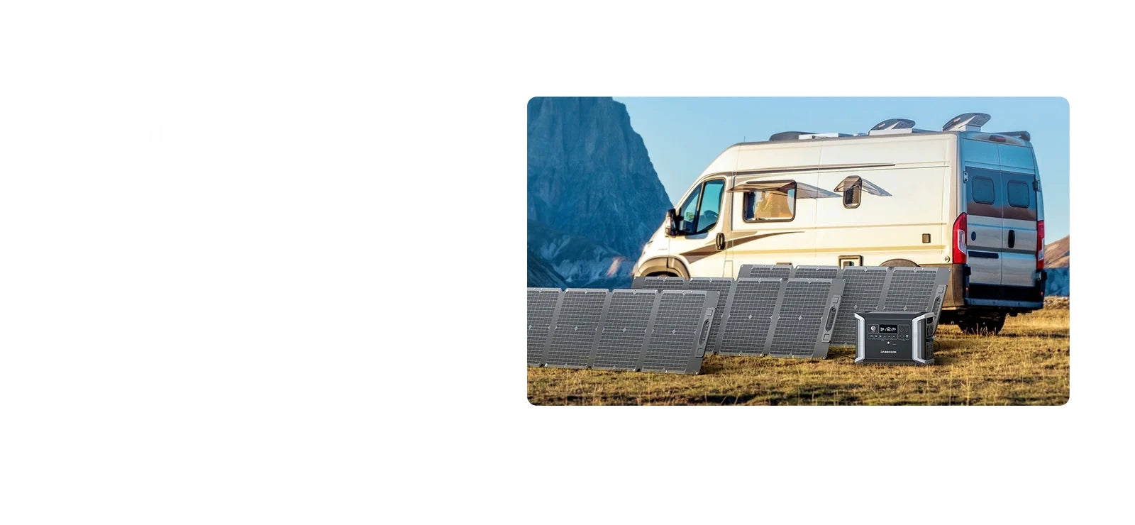 Designed with a solar input port for the DBS3000B, you can charge the power station and 2 battery packs all together via the sun in a total of 3200W, full recharging in just 2 hrs.