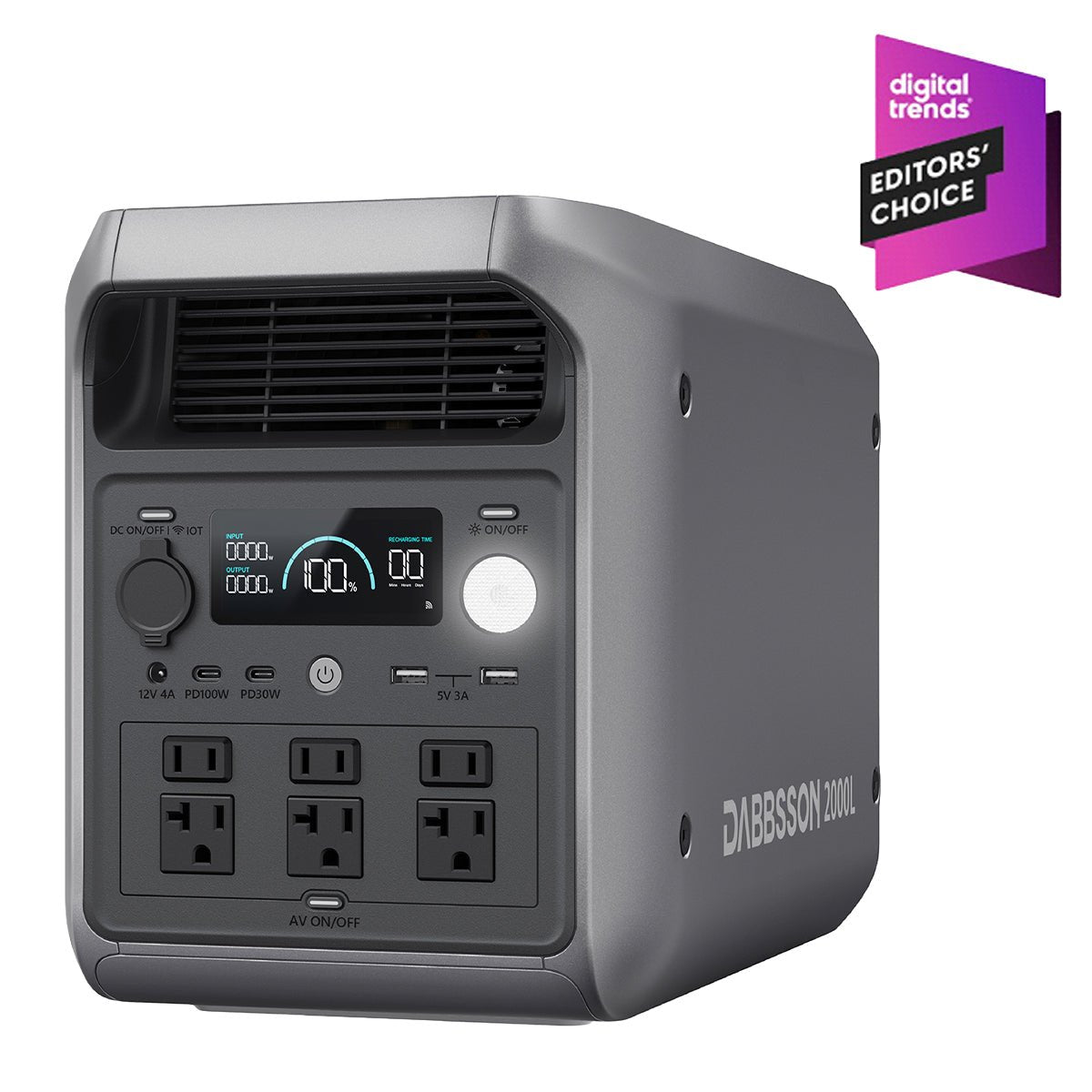 Dabbsson 2000L Portable Power Station – 2048Wh, 2200W | Lightweight, Long-Lasting LFP Battery