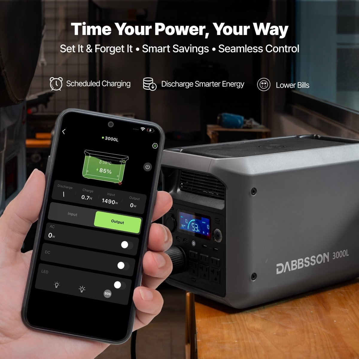 Dabbsson 3000L Portable Solar Generator | 3072Wh, 3000W | Dabbsson US