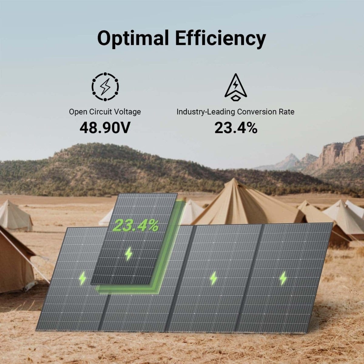 Dabbsson 420W High Efficiency Solar Panel for Home & Outdoors