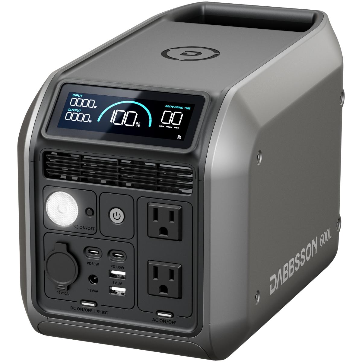 Dabbsson 600L Lightweight Portable Power Station 768Wh And 600W AC